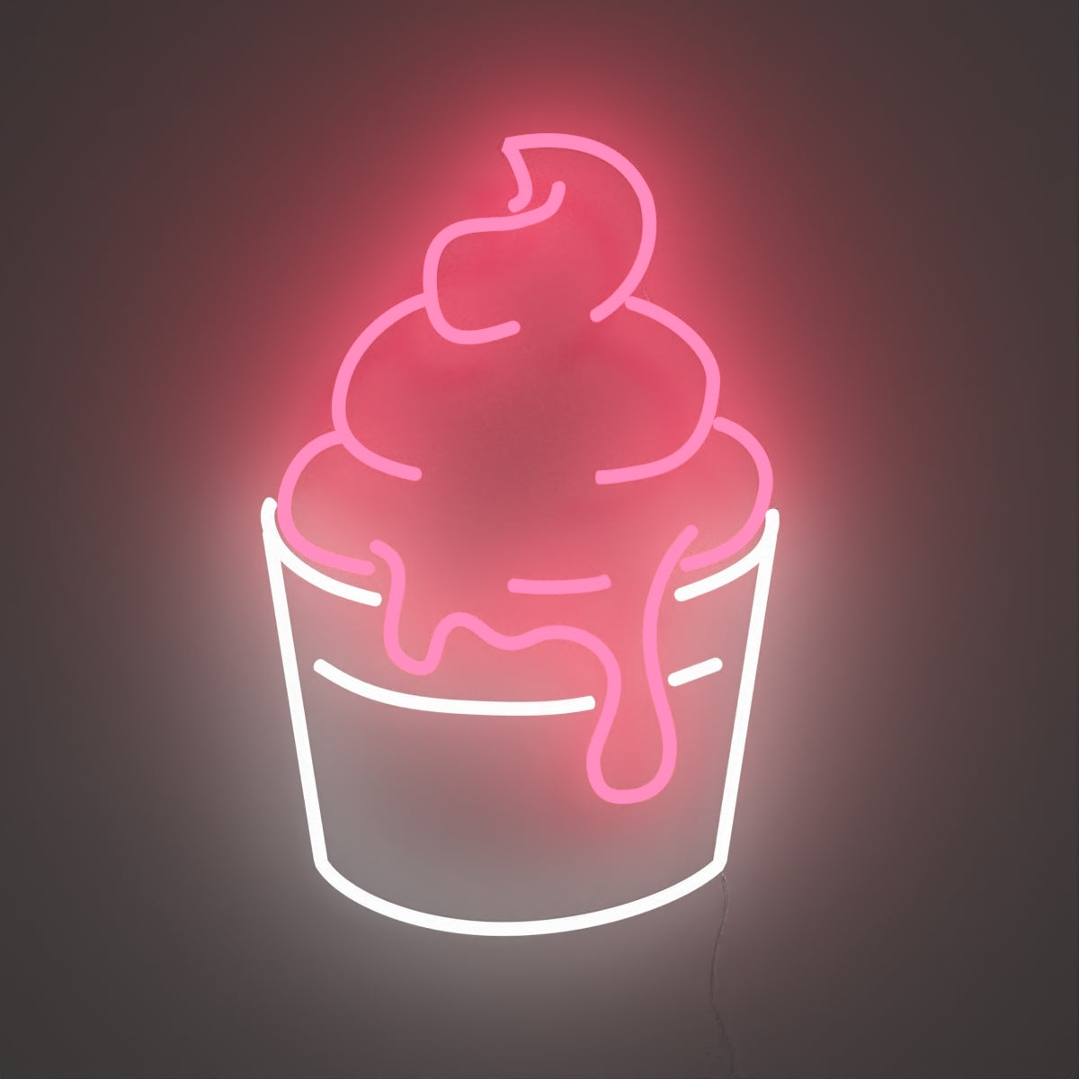 Soft serve (Ice cream), neon LED sign
